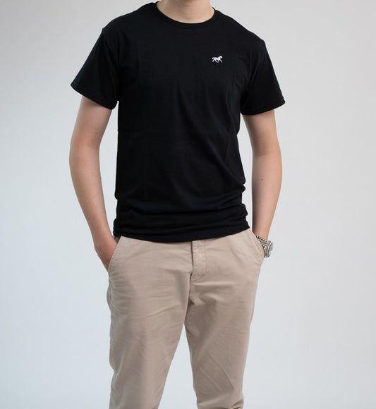 Baumwoll- T- Shirt schwarz Herren