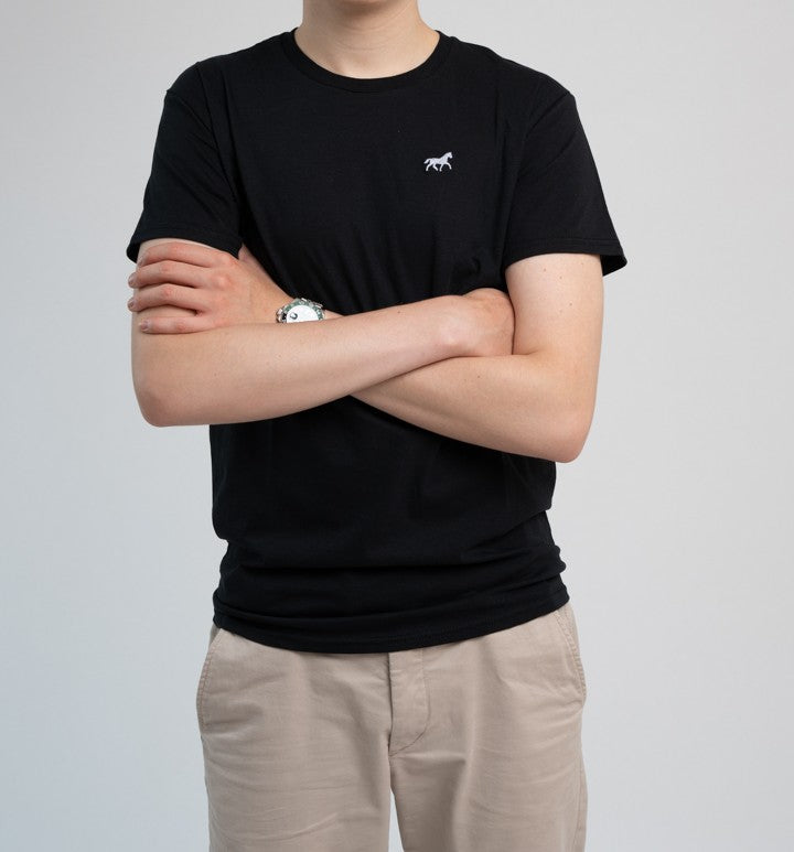 Baumwoll- T- Shirt schwarz Herren