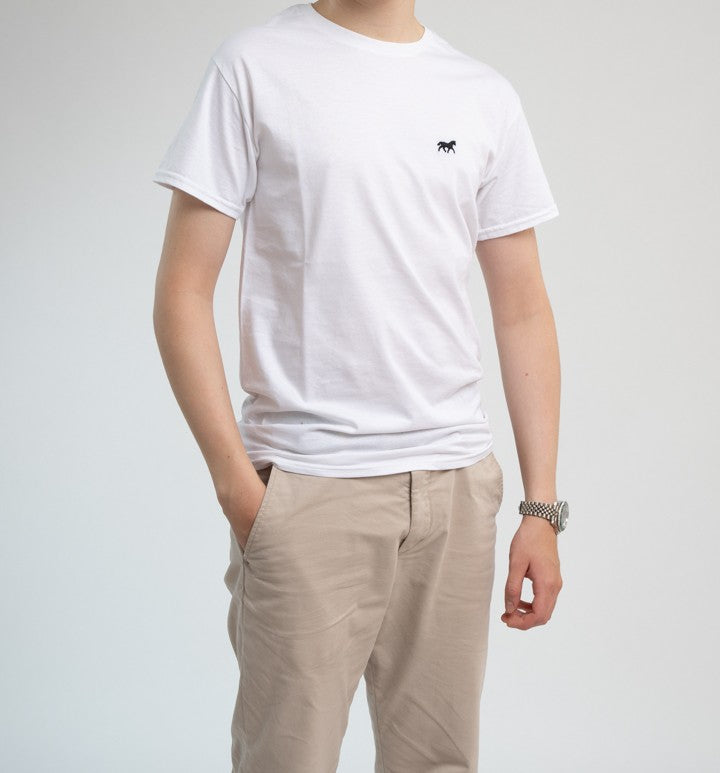 Baumwoll- T- Shirt weiss Herren