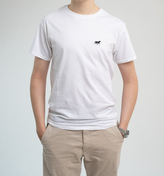 Baumwoll- T- Shirt weiss Herren