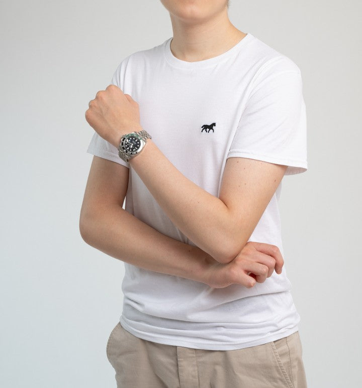 Baumwoll- T- Shirt weiss Herren